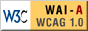 Level A conformance icon, W3C-WAI Web Content Accessibility Guidelines 1.0 